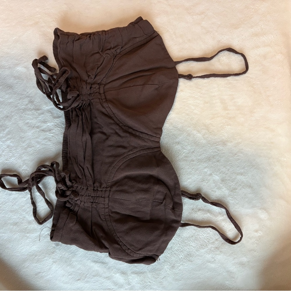 Garage Brown Crop Top